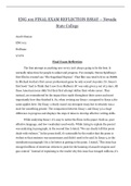 ENG 102 FINAL EXAM REFLECTION ESSAY