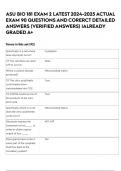 ASU BIO 181 EXAM 2 LATEST 2024-2025 ACTUAL EXAM 90 QUESTIONS AND CORERCT DETAILED ANSWERS (VERIFIED ANSWERS) |ALREADY GRADED A+