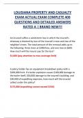 LOUISIANA PROPERTY AND CASUALTY  EXAM ACTUAL EXAM COMPLETE 400  QUESTIONS AND DETAILED ANSWERS  RATED A | BRAND NEW!!!