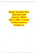 Ramp (Alcohol)  Exam Questions and Answers (2024 / 2025) | 100% Correct Verified Answers Graded A+