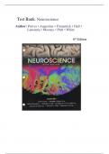 Test Bank- Neuroscience  6th Edition , Author: Purves • Augustine • Fitzpatrick • Hall • Lamantia • Mooney • Platt • White||  Latest Edition 