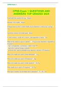 CPSS Exam 1 QUESTIONS AND ANSWERS TOP GRADED 2024