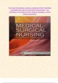 TEST BANK FOR MEDICAL-SURGICAL NURSING PATIENT-CENTERED COLLABORATIVE CARE 8TH EDITION BY IGNATAVICIUS | ALL CHAPTERS (1-74) COMPLETE WITH VERIFIED ANSWERS | LATEST VERSION 2024/2025|