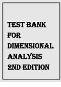 TEST BANK FOR DIMENSIONAL ANALYSIS 2ND EDITION BY HORNTVEDT