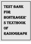 Test Bank Bontrager's Textbook of Radiographic Positioning and Related Anatomy, 9th Edition by John Lampignano