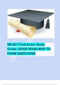 CHAMBERLAIN COLLEGE OF NURSING:NR 601 Final Exam Study Guide: GOOD ROAD MAP TO EXAM QUESTIONS