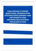 CISA Domain 3 Missed Questions: Information Systems Development and Implementation; Information Systems Implementation