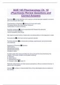 NUR 145 Pharmacology Ch. 18 (Psychosis) Review Questions and Correct Answers