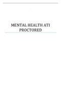 MENTAL HEALTH ATI PROCTORED Exam Latest 2021