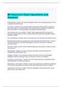 MI Insurance Exam Questions and Answers 2024