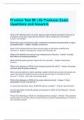 Practice Test MI Life Producer Exam Questions and Answers