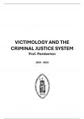 Samenvatting Victimology and the Criminal Justice System - Prof. Pemberton (15/20 eerste zit)