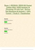 Exam 1 & Exam 2: BIOS255 / BIOS 255 Anatomy & Physiology III with Lab (Latest 2024 / 2025 Updates STUDY BUNDLE WITH COMPLETE SOLUTIONS) | 100% Correct | Grade A - Chamberlain