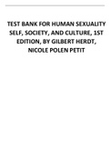 TEST BANK FOR HUMAN SEXUALITY SELF, SOCIETY, AND CULTURE, 1ST EDITION, BY GILBERT HERDT