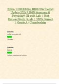 Exam 1: BIOS255 / BIOS 255 (Latest Update 2024 / 2025) Anatomy & Physiology III with Lab | Test Review Study Guide | 100% Correct | Grade A - Chamberlain