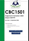 CBC1501 Assignment 2 (QUALITY ANSWERS) Semester 2 2024