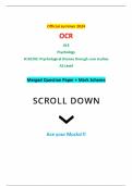 Official summer 2024 OCR GCE Psychology H167/02: Psychological themes through core studies AS Level Merged Question Paper + Mark Scheme