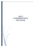 A&E 1 COMPREHENSIVE TEST BANK 