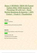 Exam 3: BIOS255 / BIOS 255 (Latest Update 2024 / 2025) Anatomy & Physiology III with Lab | Exam Review Questions & Answers | 100% Correct | Grade A - Chamberlain