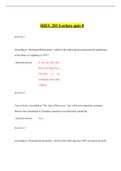 HIEU 201 Lecture Quiz 8 / HIEU201 Lecture Quiz 8 (3 Versions)(New-2021): Liberty University 