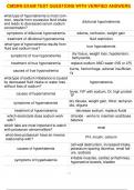  CMSRN EXAM TEST QUESTIONS WITH VERIFIED ANSWERS