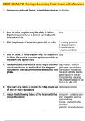  BIOD152 A&P 2 -Portage Learning Final Exam with Answers