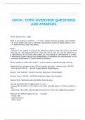 HCCA - CHPC STUDY QUESTIONS (MASTER FLASHCARDS) QUESTIONS AND ANSWERS