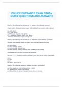 POLICE ENTRANCE EXAM STUDY GUIDE QUESTIONS AND ANSWERS