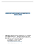 HEALTH SCI COH 315: PN PRACTICE EXAM  HESI