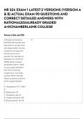 NR 224 EXAM 1 LATEST 2 VERSIONS (VERSION A & B) ACTUAL EXAM 90 QUESTIONS AND CORRECT DETAILED ANSWERS WITH RATIONALES|ALREADY GRADED A+||CHAMBERLAINE COLLEGE