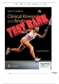 TEST BANK - CLINICAL KINESIOLOGY ANATOMY  7TH EDITION BY LIPPER LYNN QUESTIONS WITH CORRECT ANSWERS