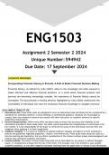 ENG1503 Assignment 2 (ANSWERS) Semester 2 2024 - DISTINCTION GUARANTEED