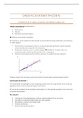 Samenvatting onderzoeksmethoden