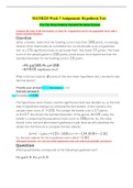 MATH 225N Week 7 Assisgnment / MATH225 Week7 Assisgnment : Conducting a hypothesis test P-Value Approach(Version 5,  New-2021) :Chamberlain College of Nursing (ANSWERS VERIFIED) 