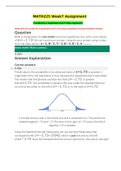 MATH 225N Week 7 Assisgnment / MATH225 Week7 Assisgnment : Conducting a hypothesis test P-Value Approach(Version 5,  New-2021) :Chamberlain College of Nursing (ANSWERS VERIFIED) 