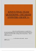 KINN'S FINAL EXAM QUESTIONS + DETAILED ANSWERS-GRADE A+