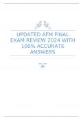 UPDATED AFM FINAL EXAM REVIEW 2024 WITH 100% ACCURATE ANSWERS  