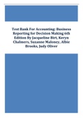 Test Bank For Accounting Business Reporting for Decision Making 6th Edition By Jacqueline Birt Keryn Chalmers Suzanne Maloney Albie Brooks Judy Oliver