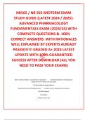 NR565 / NR 565 MIDTERM EXAM STUDY GUIDE (LATEST 2024 / 2025): ADVANCED PHARMACOLOGY FUNDAMENTALS EXAM (2023/24) WITH COMPLETE QUESTIONS &  100% CORRECT ANSWERS  WITH RATIONALES WELL EXPLAINED BY EXPERTS ALREADY PASSED!!!!! GRADED A+ 2024 LATEST UPDATE WIT