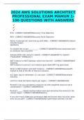 2024 AWS SOLUTIONS ARCHITECT PROFESSIONAL EXAM MAMUN 1-100 QUESTIONS WITH ANSWERS