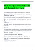 MIP Study Questions with All Correct Answers 