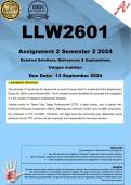 LLW2601 Assignment 2 (COMPLETE ANSWERS) Semester 2 2024 - DUE 13 September 2024