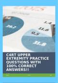 C4RT UPPER EXTREMITY PRACTICE QUESTIONS WITH 100% CORRECT ANSWERS!!