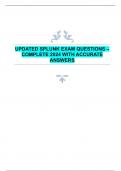 UPDATED SPLUNK EXAM QUESTIONS – COMPLETE 2024 WITH ACCURATE  ANSWERS