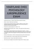 MARYLAND (MD) PSYCHOLOGY JURISPRUDENCE EXAM