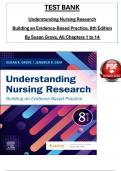 TEST BANK For Understanding Nursing Research 8th Edition By Susan Grove, ISBN: 9780323826419, All 14 Chapters Covered, Verified Latest Edition