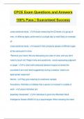 CPCE Exam Questions and Answers 100% Pass | Guaranteed Success