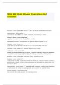 MSN 610 Quiz 4 Exam Questions And Answers.