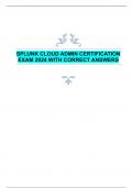 SPLUNK CLOUD ADMIN CERTIFICATION EXAM 2024 WITH CORRECT ANSWERS