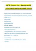 ASWB Masters Exam Questions with 100% Correct Answers | Latest Update